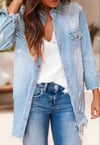 Distressed Frayed Jean Jacket 