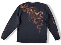 Image 3 of “GET STONED” CUSTOM BLEACH PAINTED PULLOVER SWEATSHIRT LARGE
