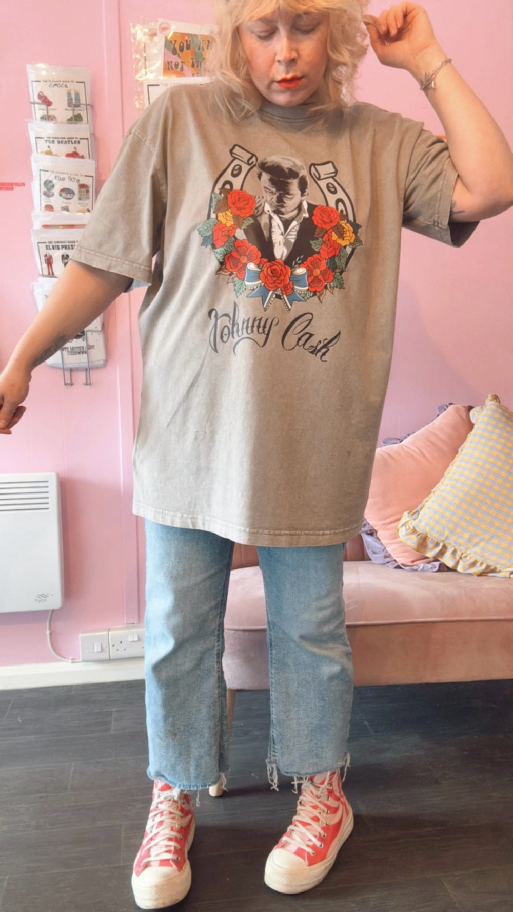 Image of Mr J Cash Lucky acid wash tee