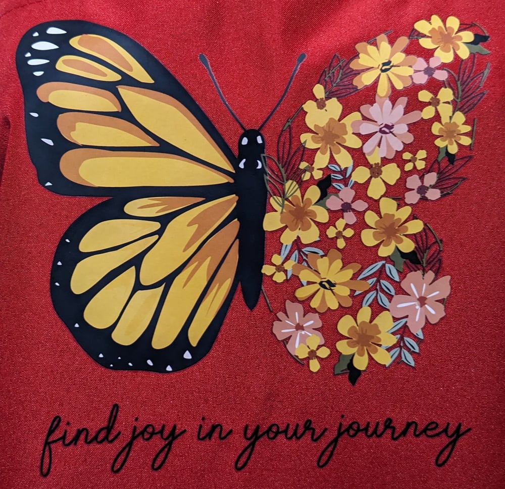 Image of Find Joy in Your Journey Apron (red)