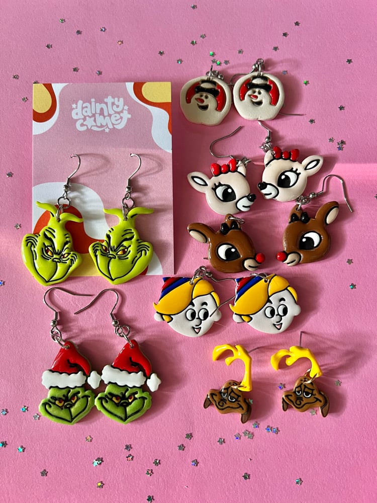 Image of christmas earrings