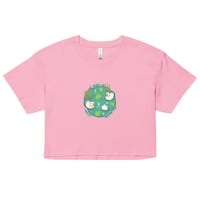 Image 3 of Duck pond art crop top, duck graphic crop top