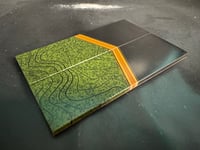 Image 3 of Richlite Micarta & OD Green TOPO Grip-Tec GLOW Segmented Knife Scales