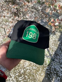 Image 1 of 198 Black and Green Snap Back 