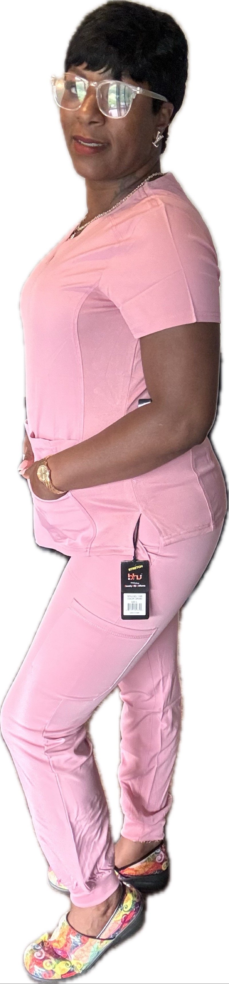 Image of RIB PANEL JOGGER SET-ORCHID
