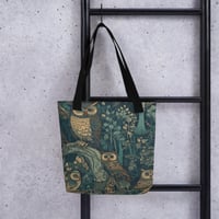 Cottagecore Nature Inspired Owls In a Forest Tote bag