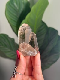 Image 1 of SELF STANDING NATURAL TRIPLET SMOKEY QUARTZ POINT -BRAZIL- N