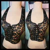 Image 3 of Leopard top with rings size S