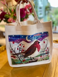 Image 2 of Christmas Robin Tote bag