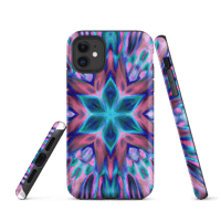 Image 3 of Psychedelic Tough iPhone case Pink Blue Burst