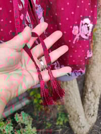 Image 2 of Mykonos sari jewel oversized waistcoat / top 10-18 red tie dye