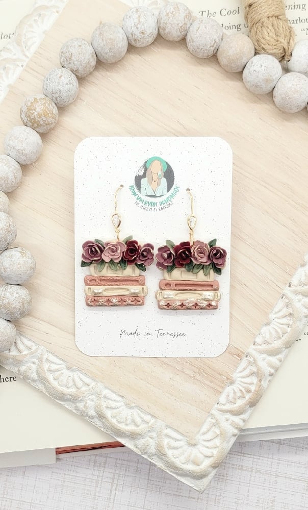 Image of Floral Bookstack Dangles