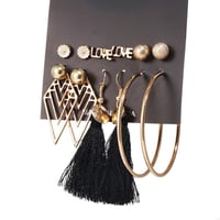 Image 1 of Tassel Earring Studs set 