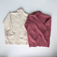 Image 2 of Old Navy Pink and Cream Ribbed Sweater