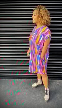 Image 13 of Milano dress with pockets - mixed pattern fabrics