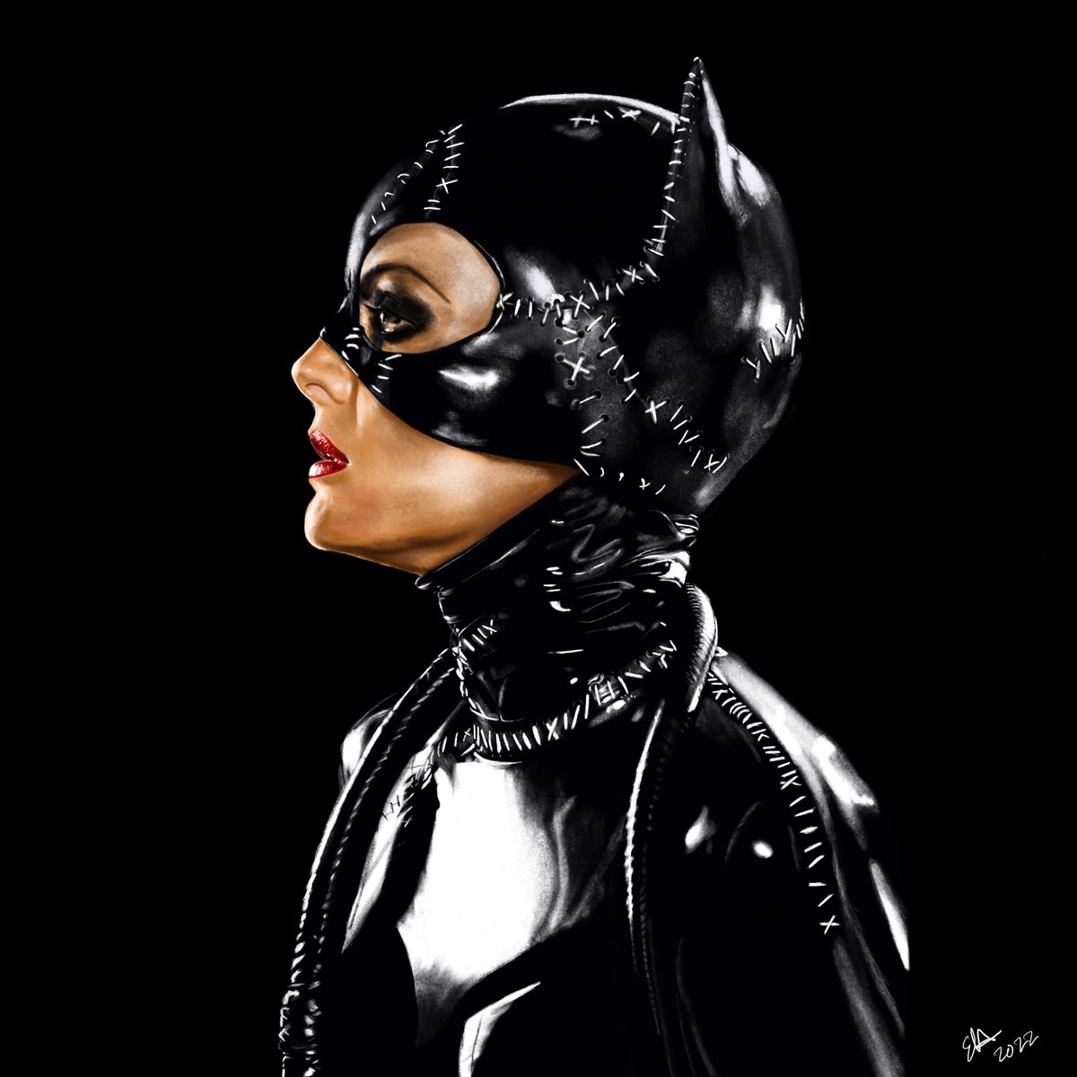 Image of Catwoman art print 