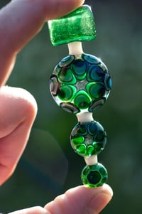 Image 2 of Green Stardust Tiered Dotstack pendant