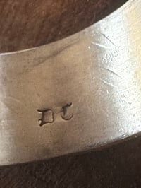 Image 7 of Nice gauge stamped signed stacker cuff 