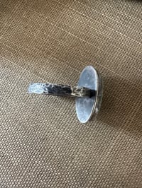 Image 3 of Royston Turquoise Hammered Band Ring 2