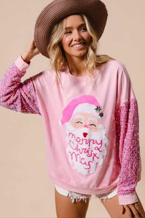 Image of SANTA SEQUIN SWEATER