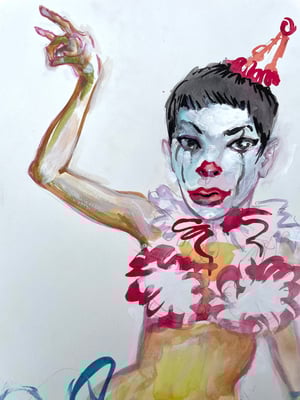 Image of Teod Original Painting Clown 1.