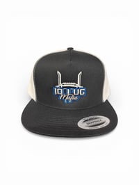 Image 1 of 10LUGMAFIA trucker hat center logo “blue outline” 