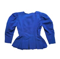 Image 3 of Parisian Brand Blue Peplum Jacket