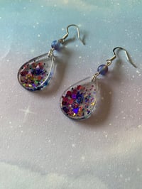 Image 2 of Butterfly Tear Resin Earrings