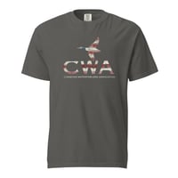 Image 4 of Christian Waterfowlers American Flag Duck Unisex Garment-Dyed Heavyweight T-Shirt 