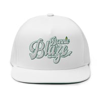 Image 1 of White Flat Bill Cap