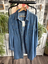Image 1 of NWT denim long shirt/dress