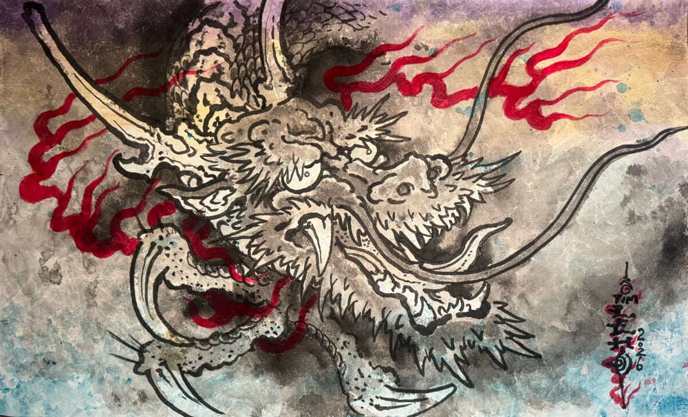 Image of Tim Lehi “Dragon 6” Original Art