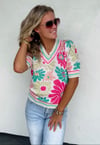 Feeling Tropical Pink Floral Top
