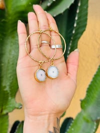 Image 3 of Geode hoops