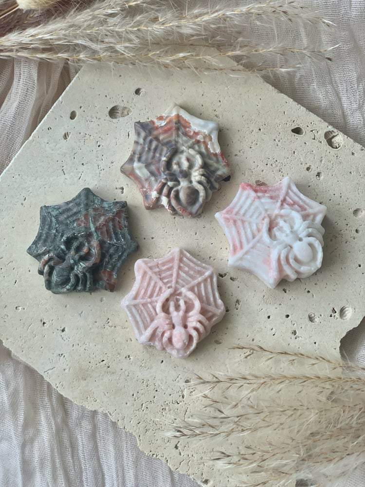 Image of Spider & Web Carvings (assorted materials)