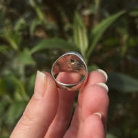 Image 5 of Green sapphire signet ring