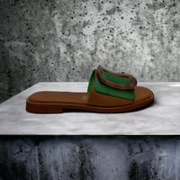Image 1 of Oh My Sandals 5155 Green/Tan
