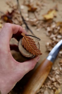 Image 6 of Fern Leaf Pendant Necklace. 