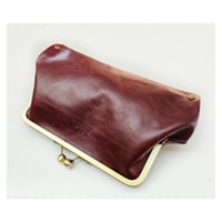 Image 4 of Burgundy Pleated Leather Clutch