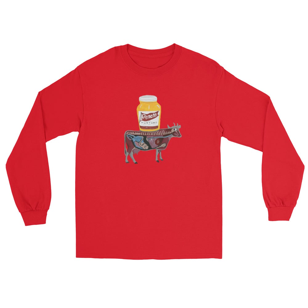 Image of MUSTARD COW LONG SLEEVE SHIRT