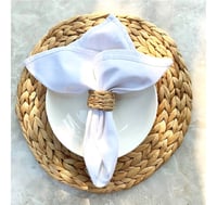 Image 2 of Brown Wash) Round Placemat, Wicker Place mats, Rattan Place mat,for rent only 