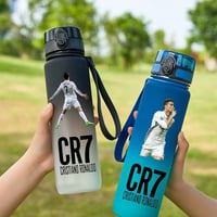 Image 1 of 650ml Sports Water Bottle Cristiano Ronaldo Leak Proof Colorful Plastic Cup Large Capacity Water Jug