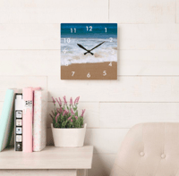 Image 5 of Square Clock Beautiful Relaxing Beach 