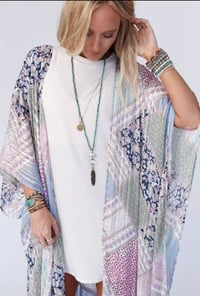 Image 5 of Patchwork Tapestry Free Flow Duster Kimono