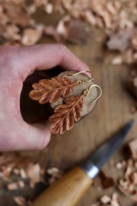 Image 3 of Oak Leaf~ Earrings 