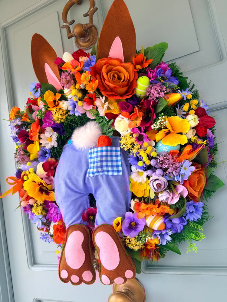 Image of 55cm Bunny Wreath - Peter Rabbit 