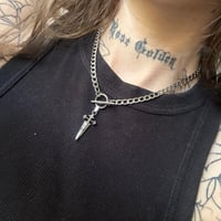Image 3 of ♡♱Chrome Dagger Pendant Chain ♱♡