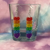 Image 2 of Rainbow Diamond Painting Earrings