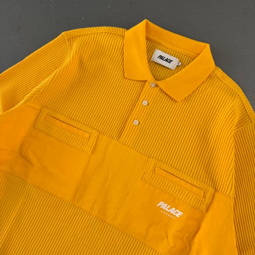Image of BNWT SS 18 Palace Waffle Long Sleeve Polo Shirt, Size XL