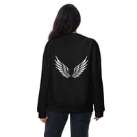 Image 4 of Officially licensed Ravenhood embroidered Unisex Premium Sweatshirt with front and back design